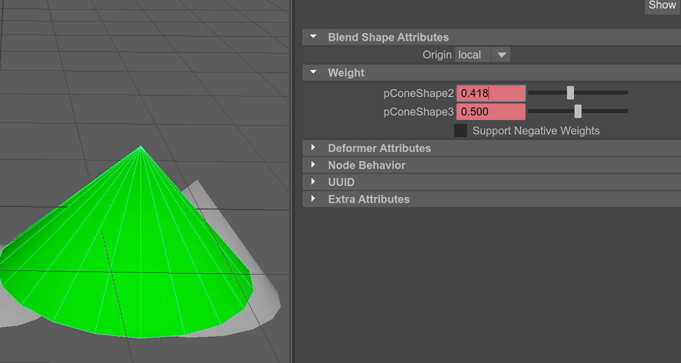 Shape key animation in Maya