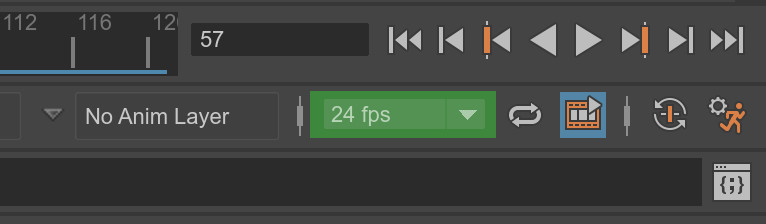 Frame rate selector in Verge3D for Maya