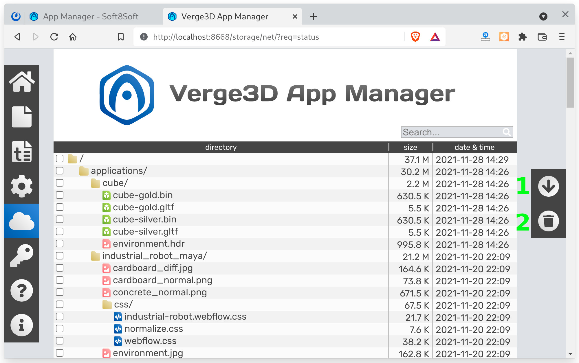 Verge3D Network中的远程文件