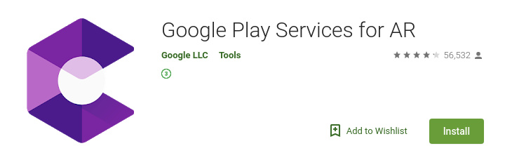 Installing Google Play Services for AR