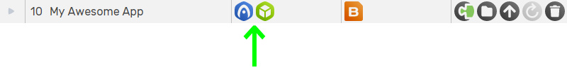 Buttons to run My Awesome App