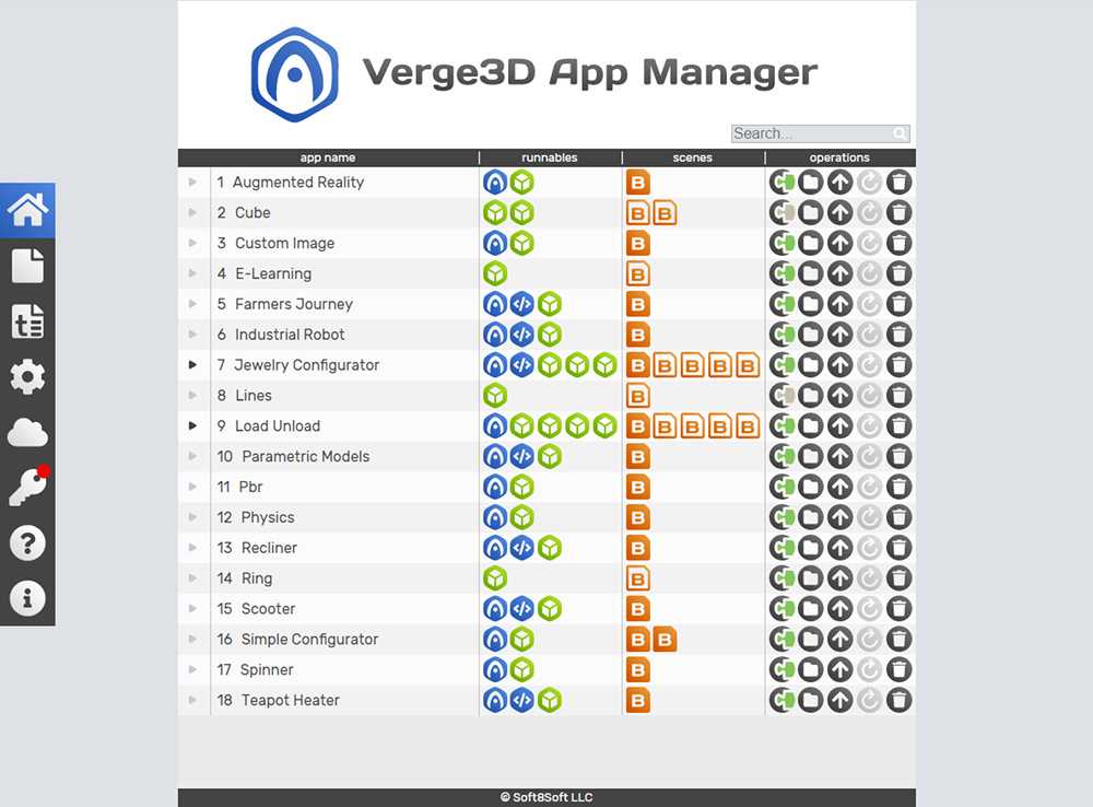 App Manager main screen