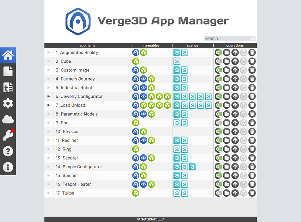 App Manager main screen