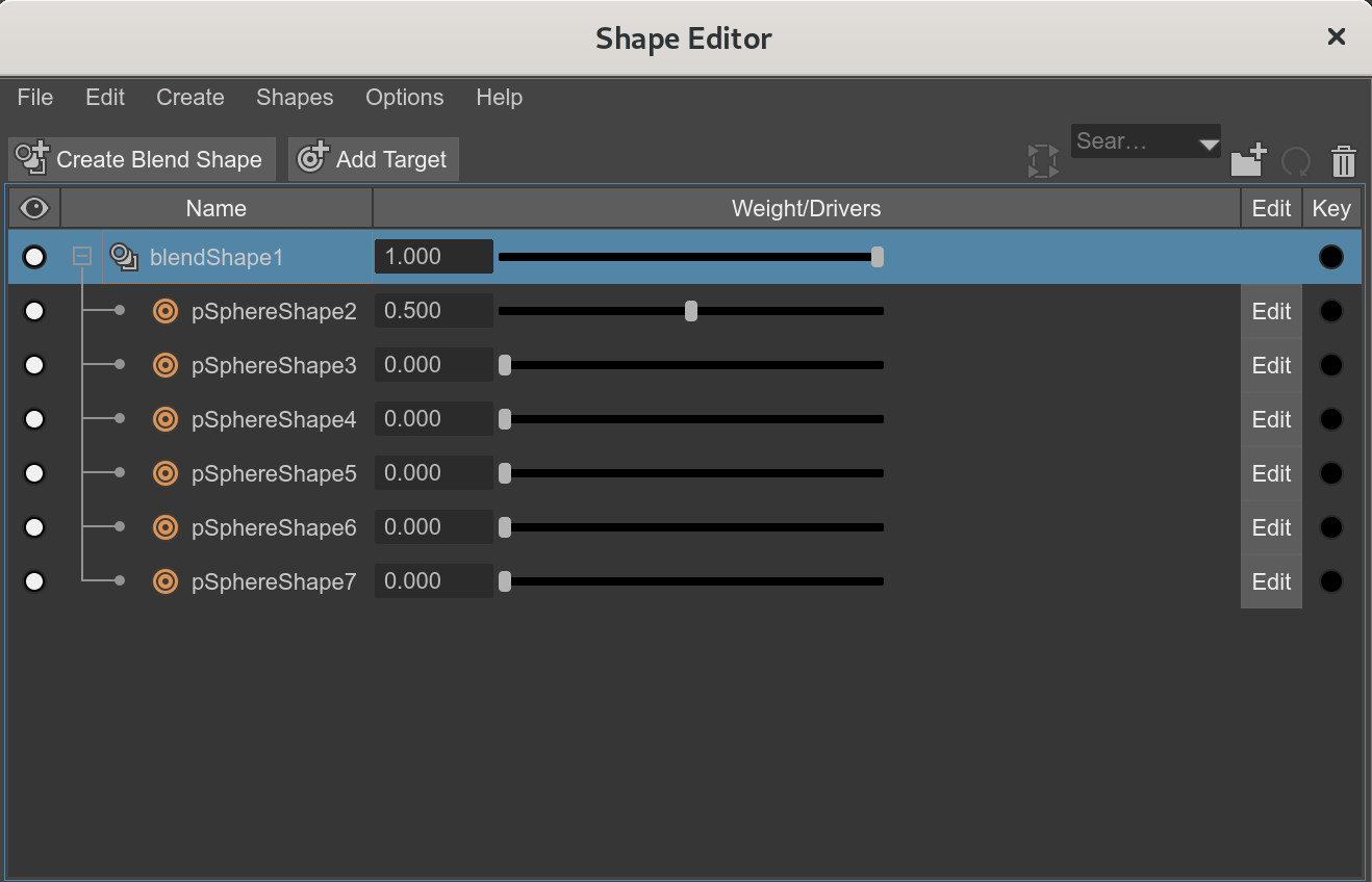 Setting up morphing in Maya