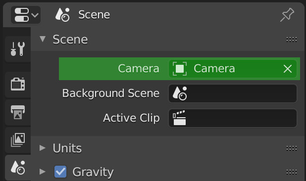 Setting active camera in Blender