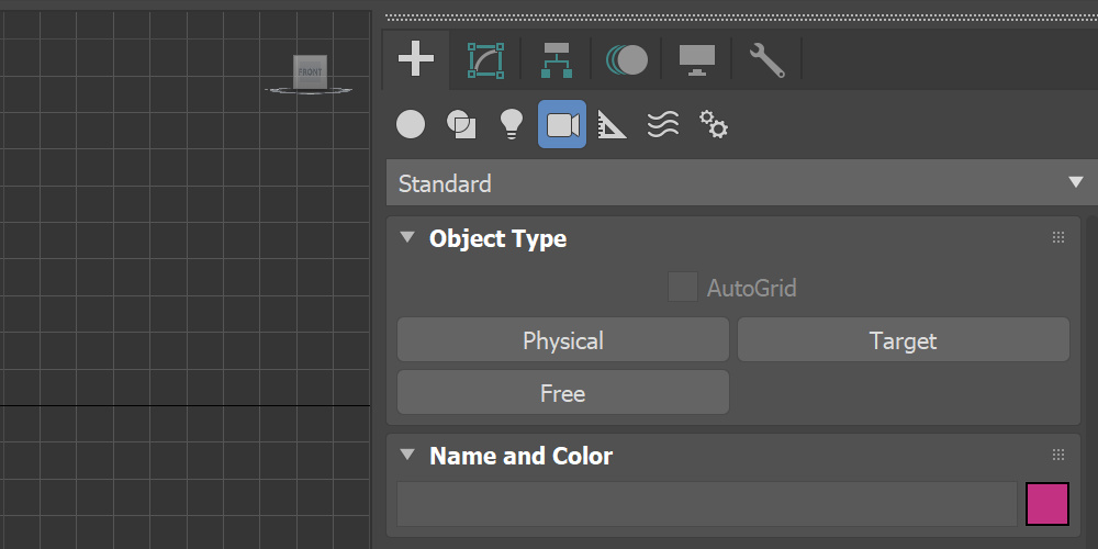 Cameras supported in Verge3D for 3ds Max