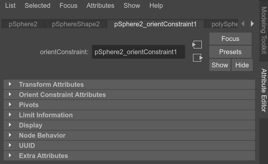 Maya orient constraint