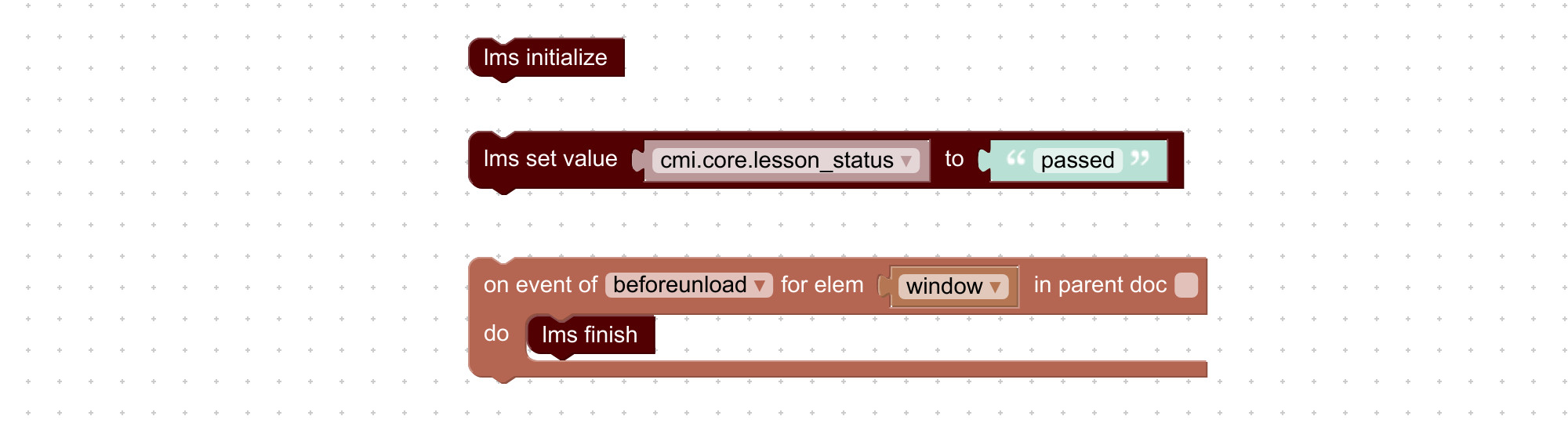 Logic to customize SCORM course