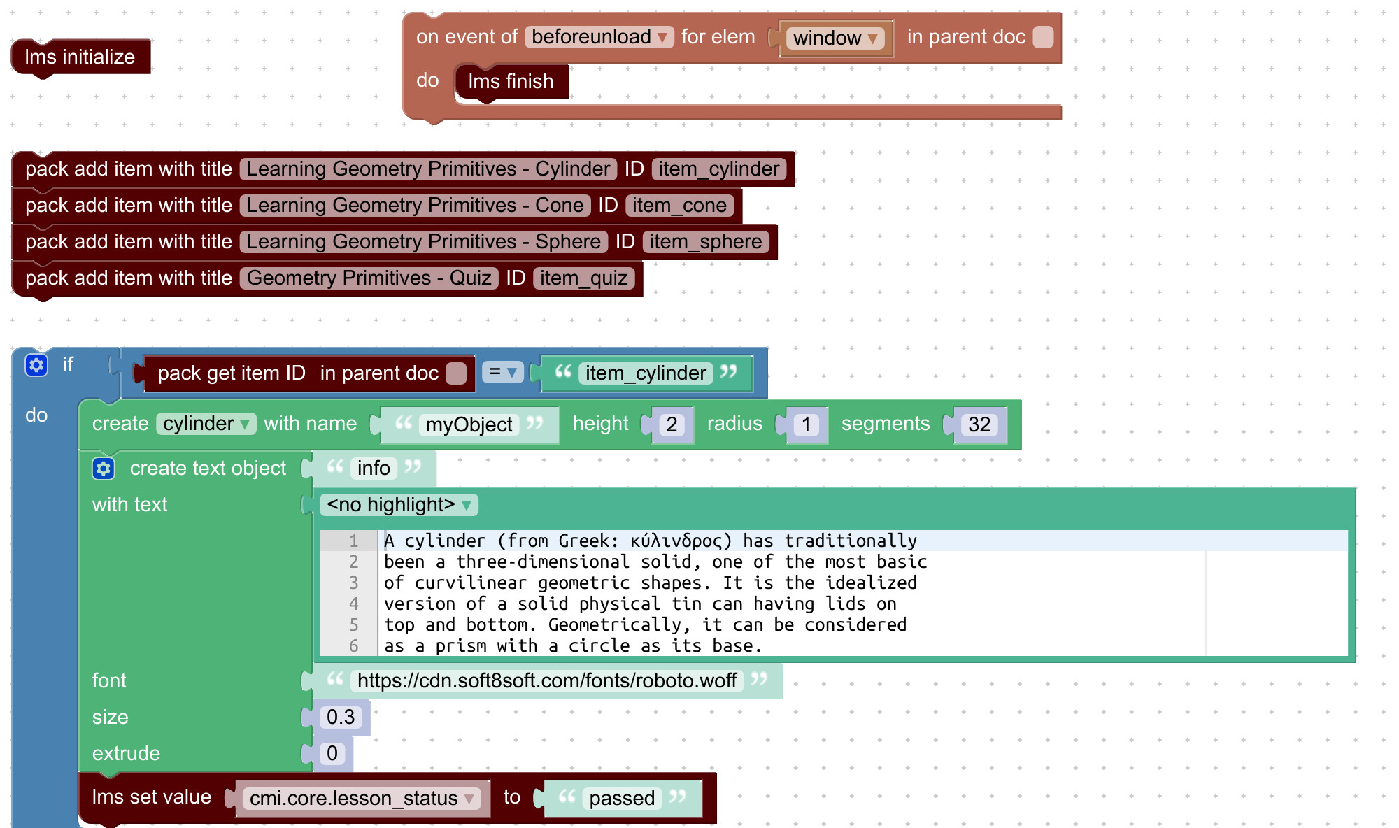 Creating multi-page courses with puzzles