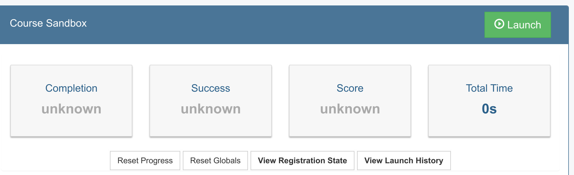 Lauch course on SCORM Cloud