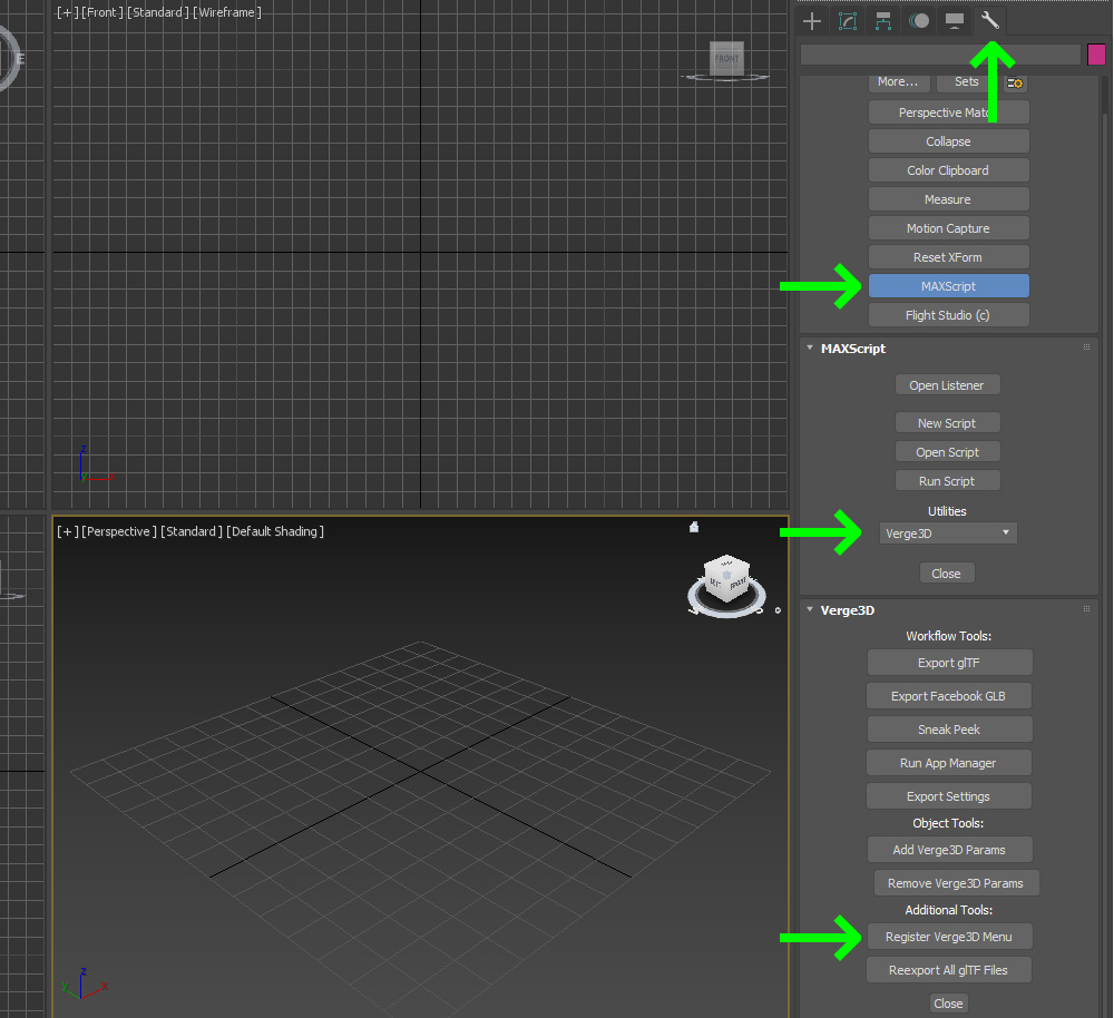 Registering Verge3D menu in 3ds Max