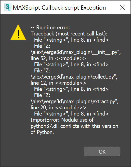 3ds Max python 3 错误