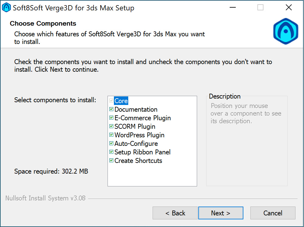 Choosing Verge3D components