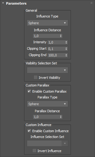 Cubemap light probe settings