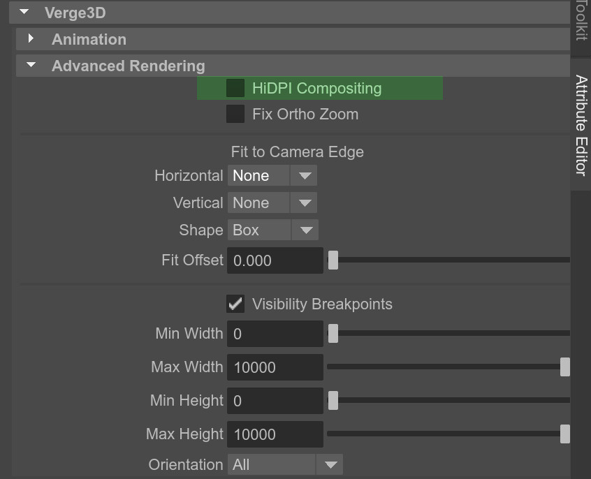 HiDPI compositing setting in Maya