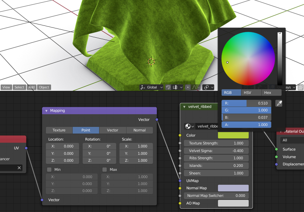 Material library settings