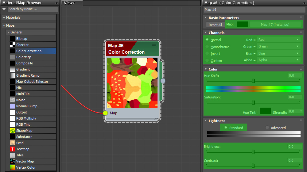 3ds Max Color Correction map