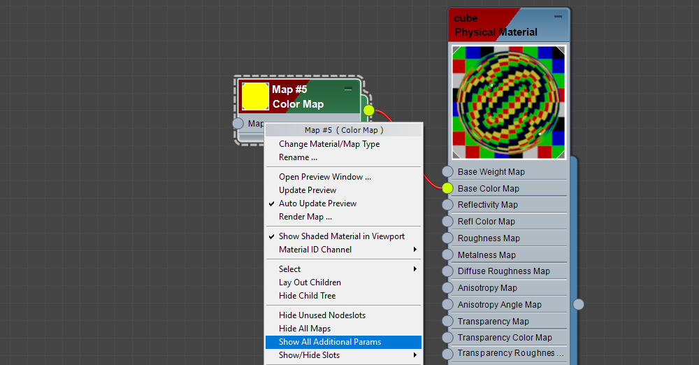 Show additional params for 3ds Max nodes