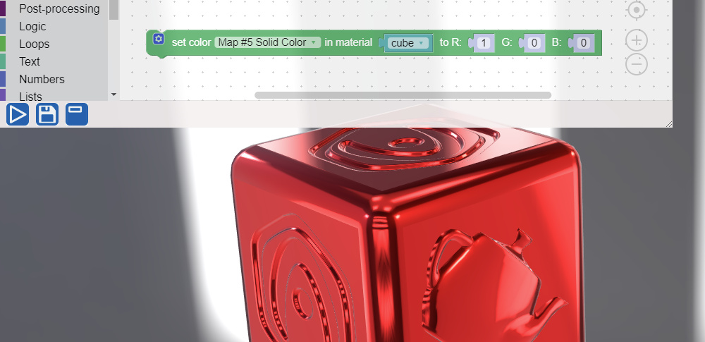 Editing 3ds Max controllers with visual programming blocks