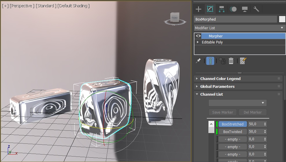 Morpher animation in 3ds Max