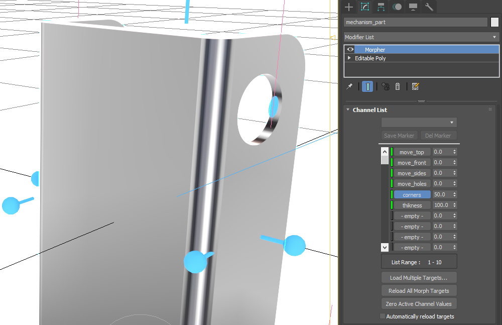 Morpher modifier in 3ds Max