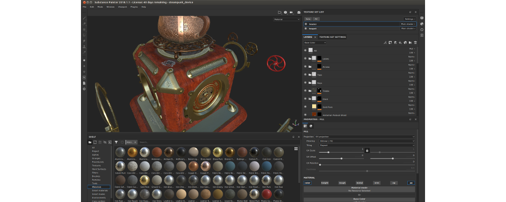 Exporting material from Substance painter