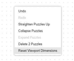 Resetting puzzles viewport
