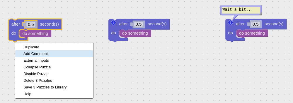 Add puzzles comment