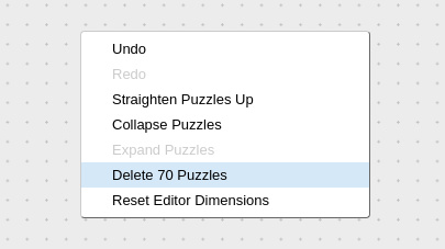 Puzzles delete feature