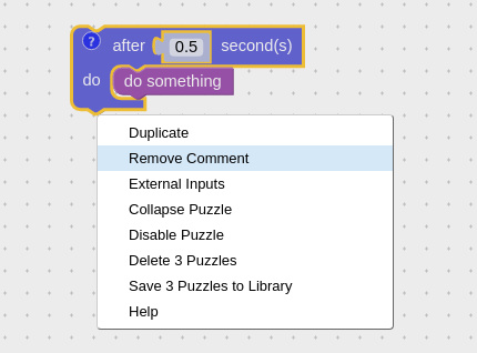Remove puzzles comment
