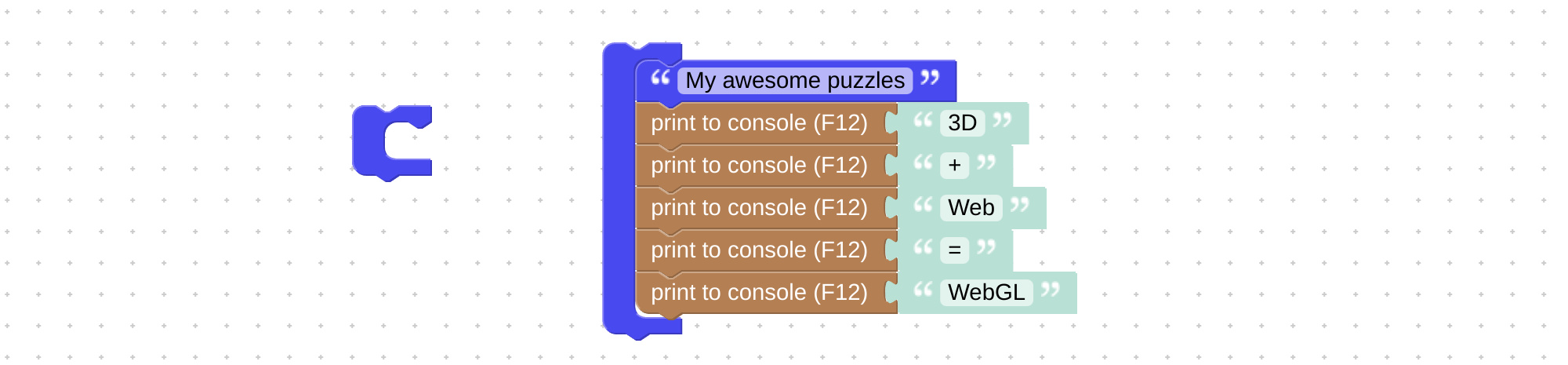 Connector (slot-based) visual programming block