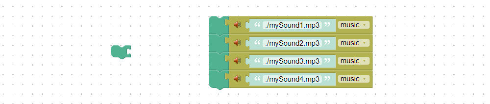 Connector visual programming block