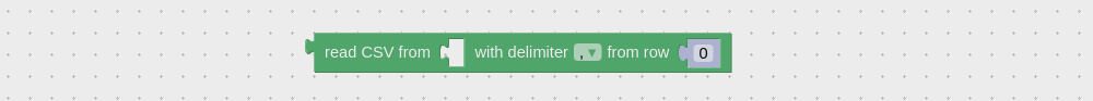Read CSV visual programming block