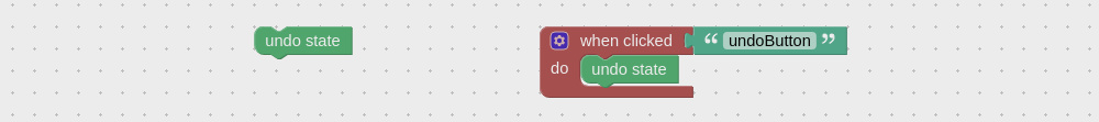 Undo state visual programming block