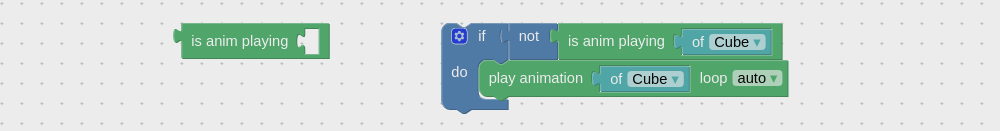 Is animation playing visual logic block