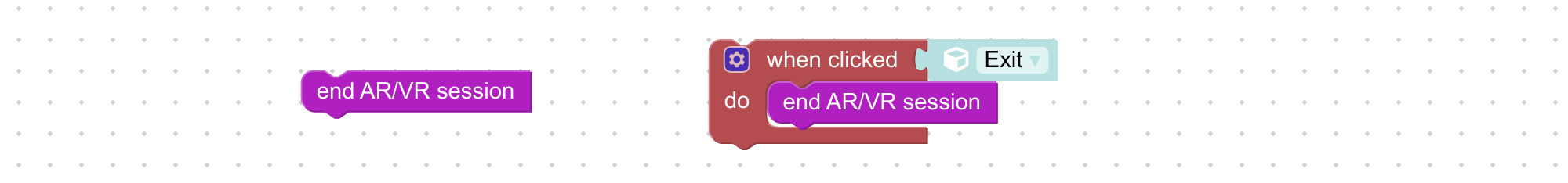 Visual block to end AR/VR session