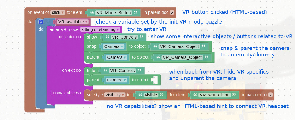 Example script used to enter VR mode