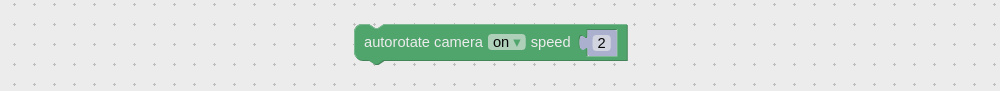 Visual logic block to autorotate camera