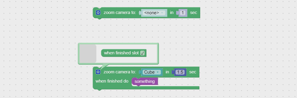 Zoom camera visual logic block