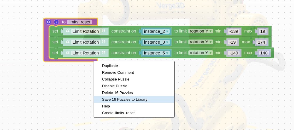 Adding blocks to visual programming library