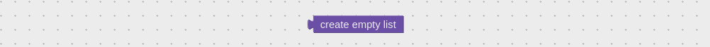 Visual programming block to create empty list