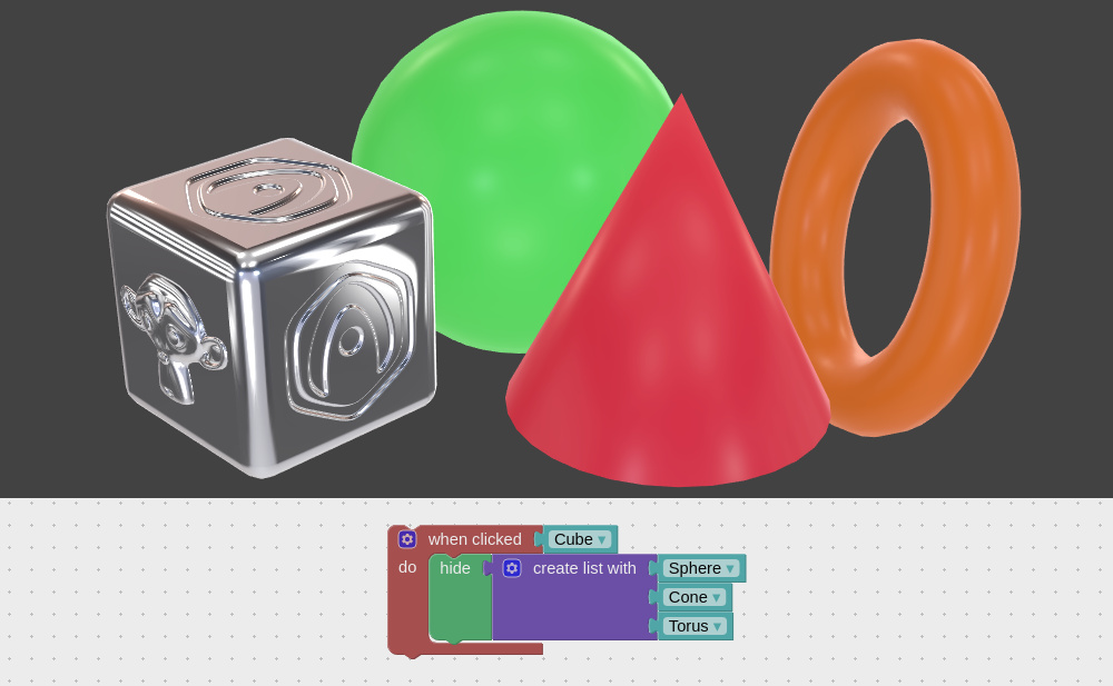 Creating lists in visual logic editor