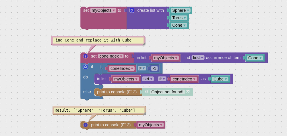 Script to search elements in the list