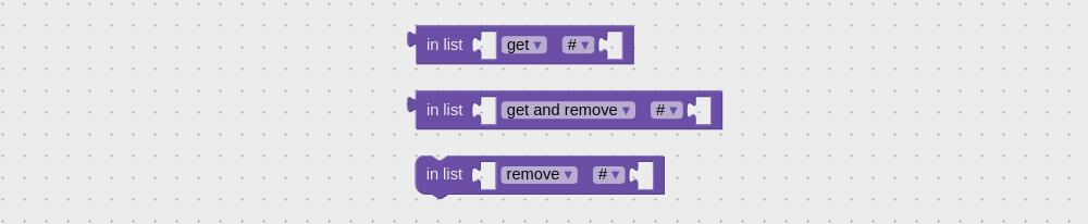 Visual programming block to get list item
