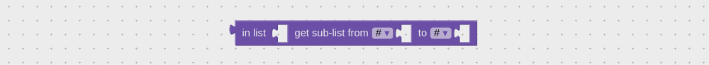 Visual logic block to get sublist