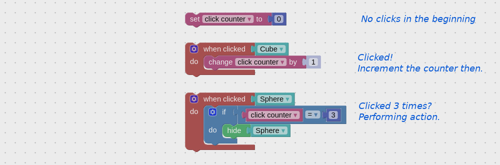 Script with complex visual programming comparisons