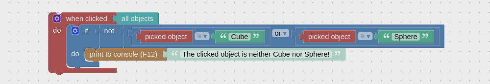 Example on using NOT operator
