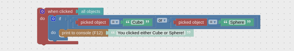 Example on using and/or operations