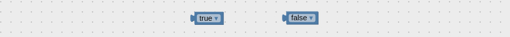 Visual programming block to define boolean values