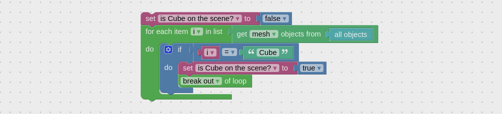 Example on using break visual programming operator